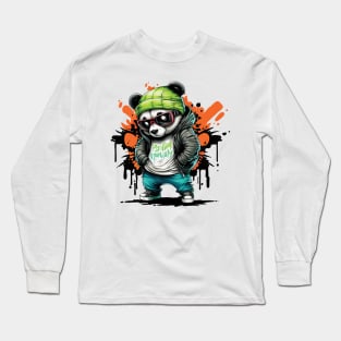 Pandamonium Panda Bear Long Sleeve T-Shirt